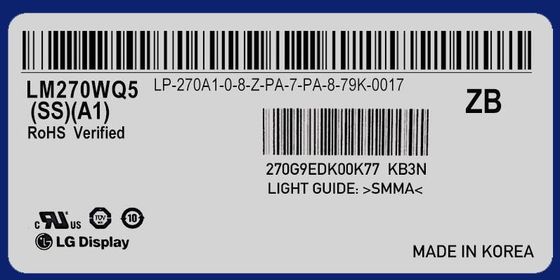 LM270WQ5-SSA1 LG 디스플레이 27.0 &quot; 2560(RGB)×1440 350 cd/m2 산업적 LCD 디스플레이