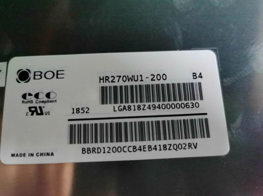 HR270WU1-200 BOE 27.0&quot; 1920 ((RGB) × 1080, 725 cd/m2 산업용 LCD 디스플레이