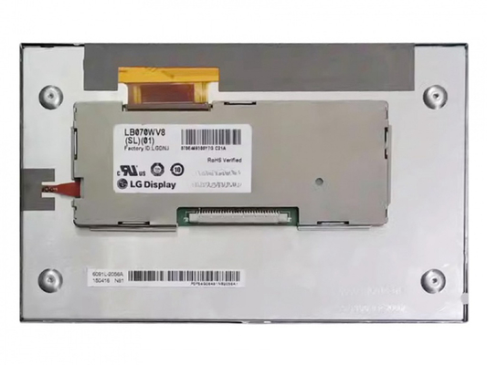 LB070WV8-SL02 LG 디스플레이 7&quot; 800 ((RGB) × 480, WVGA 133PPI, 450 cd/m2 산업용 LCD 디스플레이