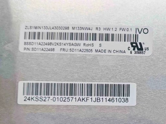 M133NW4J R3 IVO 13.3&quot; 1920 ((RGB) × 1200, 300 cd/m2 산업용 LCD 디스플레이