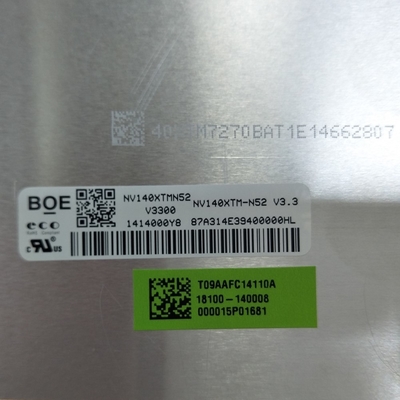 NV140XTM-N52 BOE 14.1&quot; 3840 ((RGB) ×1100 300 cd/m2 산업용 LCD 디스플레이