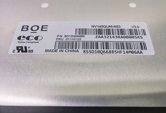 NV140QUM-N53 BOE 14.0&quot; 3840 ((RGB) × 2160, 500 cd/m2 산업용 LCD 디스플레이