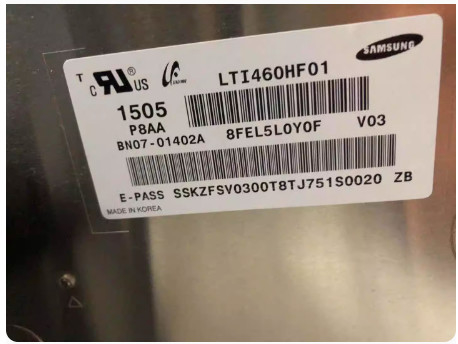 LTI460HF01 삼성 46" 1920 ((RGB) × 1080, 2500 cd/m2 산업용 LCD 디스플레이