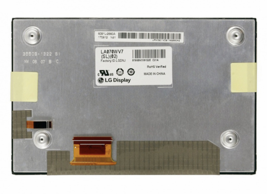 LA070WV7-SL02 LG 디스플레이 7&quot; 800 ((RGB) × 480 WVGA 133PPI 1000 cd/m2 산업용 LCD 디스플레이