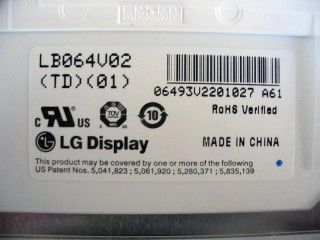 LB064V02-TD01 6.4 인치 640×480 250 cd/m2 보는 각 65/65/50/60 TFT-LCD, LCM