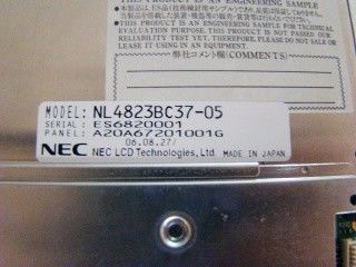 NL4823BC37-05 CCFL 백라이트 7.0 INCH 480×234 NEC TFT LCD 157.5 ((H) ×90.5 ((V) mm
