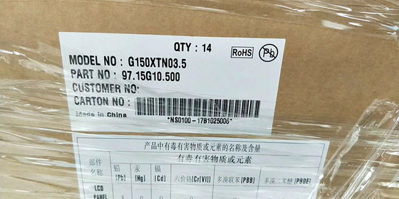 G150XTN03.5 15.0 인치 1024×768 XGA 350cd/m2 보는 각 80/80/70/80 AUO TFT LCD