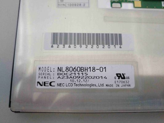 CCFL LVDS NLT 800×600 7.2인치 NEC TFT 디스플레이 400CD/M2 NL8060BH18-01