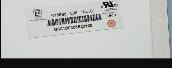 N156B6-L06 CMO 15.6 &quot; 1366(RGB)×768 170 cd/m2 산업적 LCD 디스플레이