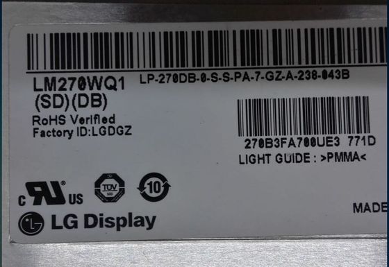 LM270WQ1-SDE3 LG 디스플레이 27 &quot; 2560(RGB)×1440 420 cd/m2 산업적 LCD 디스플레이