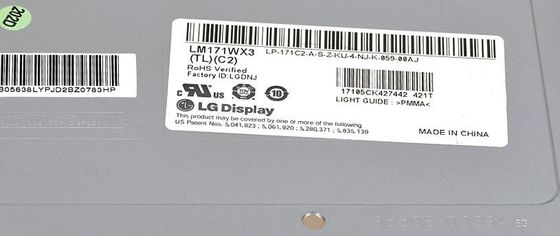 LM171WX3-TLC2 LG 디스플레이 17.1 &quot; 1440(RGB)×900 250 cd/m2 산업적 LCD 디스플레이