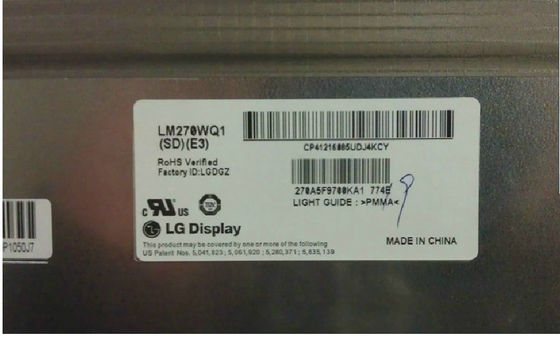 LM270WQ1-SDB3 LG 디스플레이 27.0 &quot; 2560×1440 420 cd/m2 산업적 LCD 디스플레이