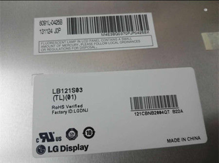 12.1&quot; 800x600 TFT LCD 패널 450cd/m2 LB121S03-TL03 70/70/55/65 (형)