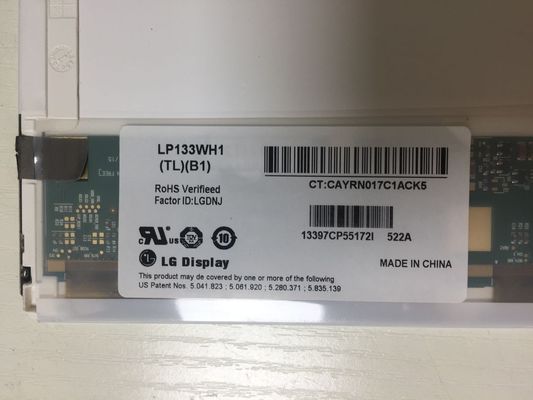 LP133WH1-TLB1 LG 디스플레이들 13.3 &quot; 1366(RGB)×768 300 cd/m2 산업적 LCD 디스플레이 118PPI