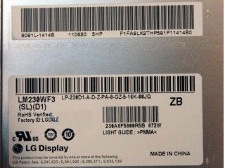 LM230WF3-SLQ5 LG 디스플레이 23.0 &quot; 1920(RGB)×1080 250 cd/m2 산업적 LCD 디스플레이