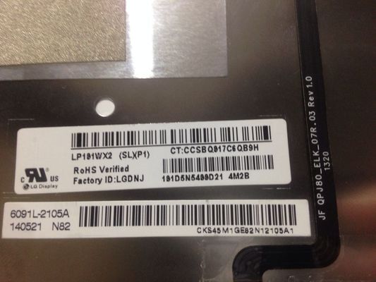 360 cd/m2 149PPI 케케묵은 Tft 디스플레이 10.1 &quot; 1280×800 LP101WX2-SLA1