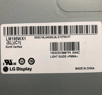 LM195WX1-SLC1 LG 디스플레이 19.5 &quot; 1440(RGB)×900 250 cd/m2 산업적 LCD 디스플레이