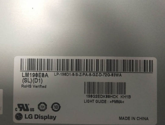 1280×1024 250cd/m2 86PPI WLED LCD 화면 19.0&quot; LM190E0A-SLD1 89/89/89/89 (형)