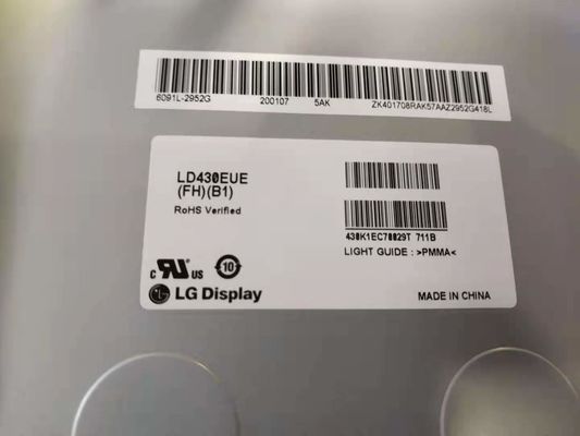 450cd/M2 RGB FHD 51PPI 정사각형 LCD 패널 43&quot; 1920×1080 LD430EUE-FHB1